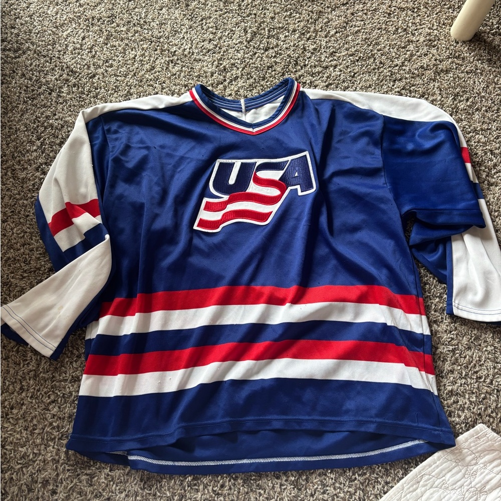 USA Hockey Jersey Blue Red White